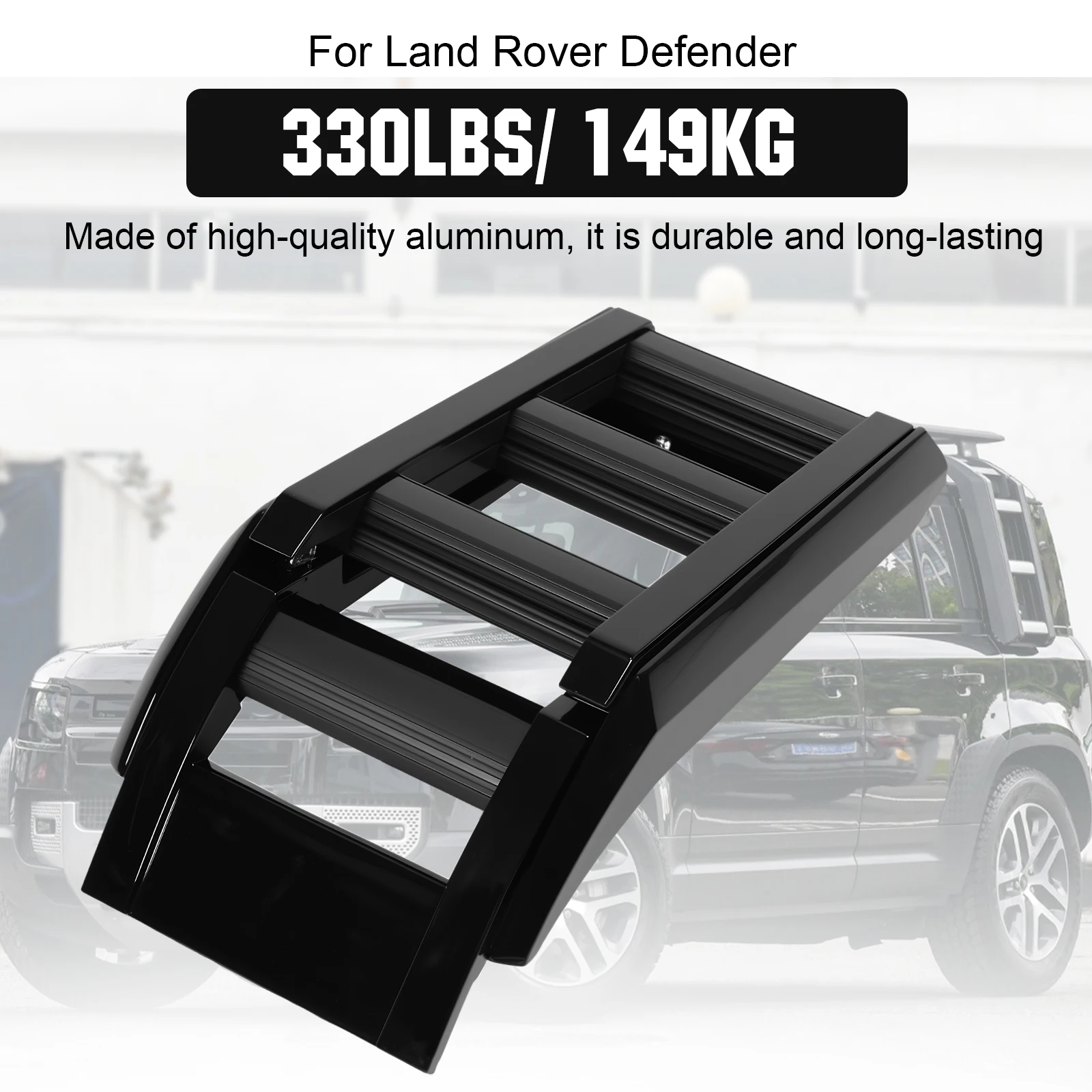 

Telescopic Deployable Side Ladder Aluminum Alloy Rear Window Side Ladder for Land Rover Defender 90 110 130 L663 2020-2024