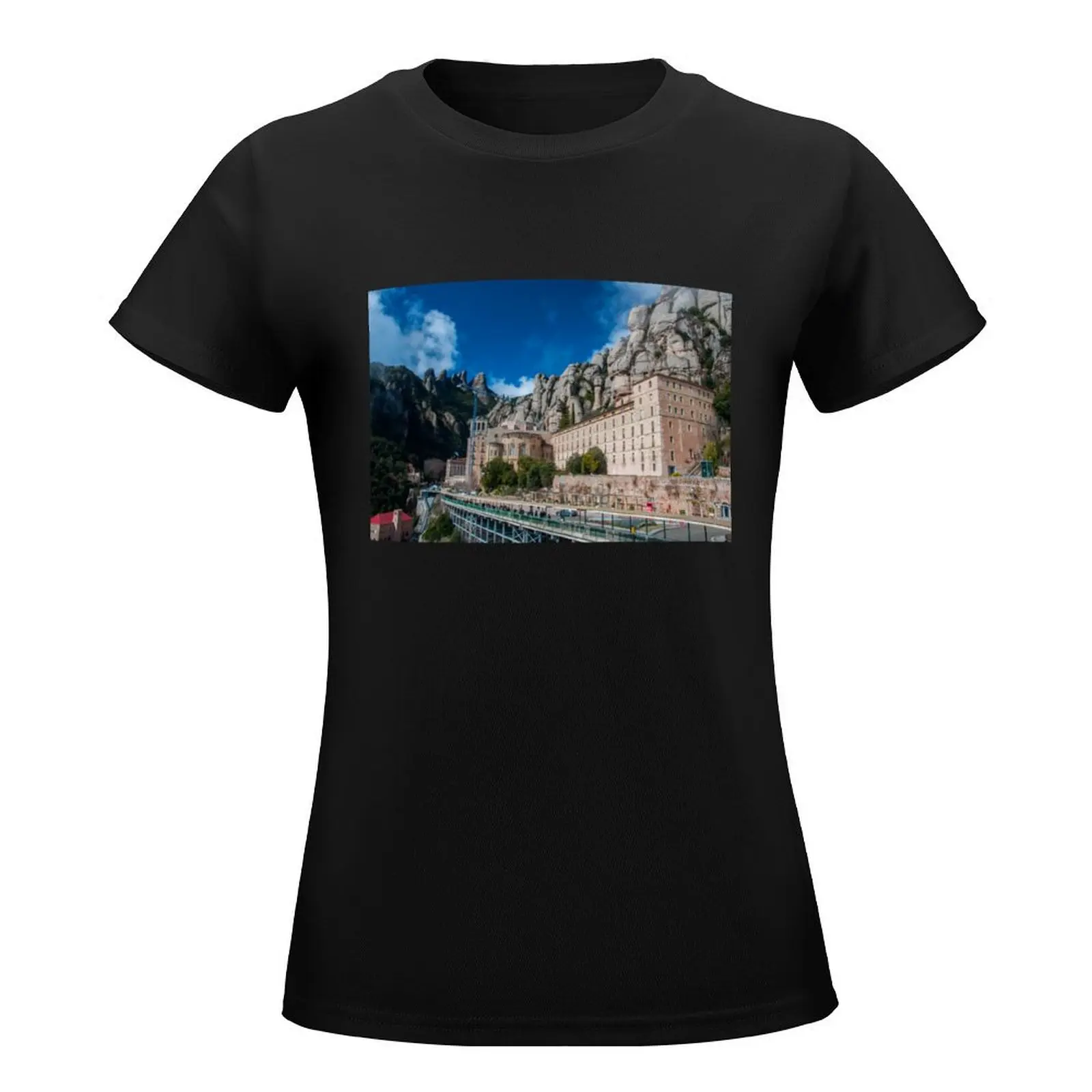 Montserrat monastery T-Shirt hippie clothes graphics Woman fashion
