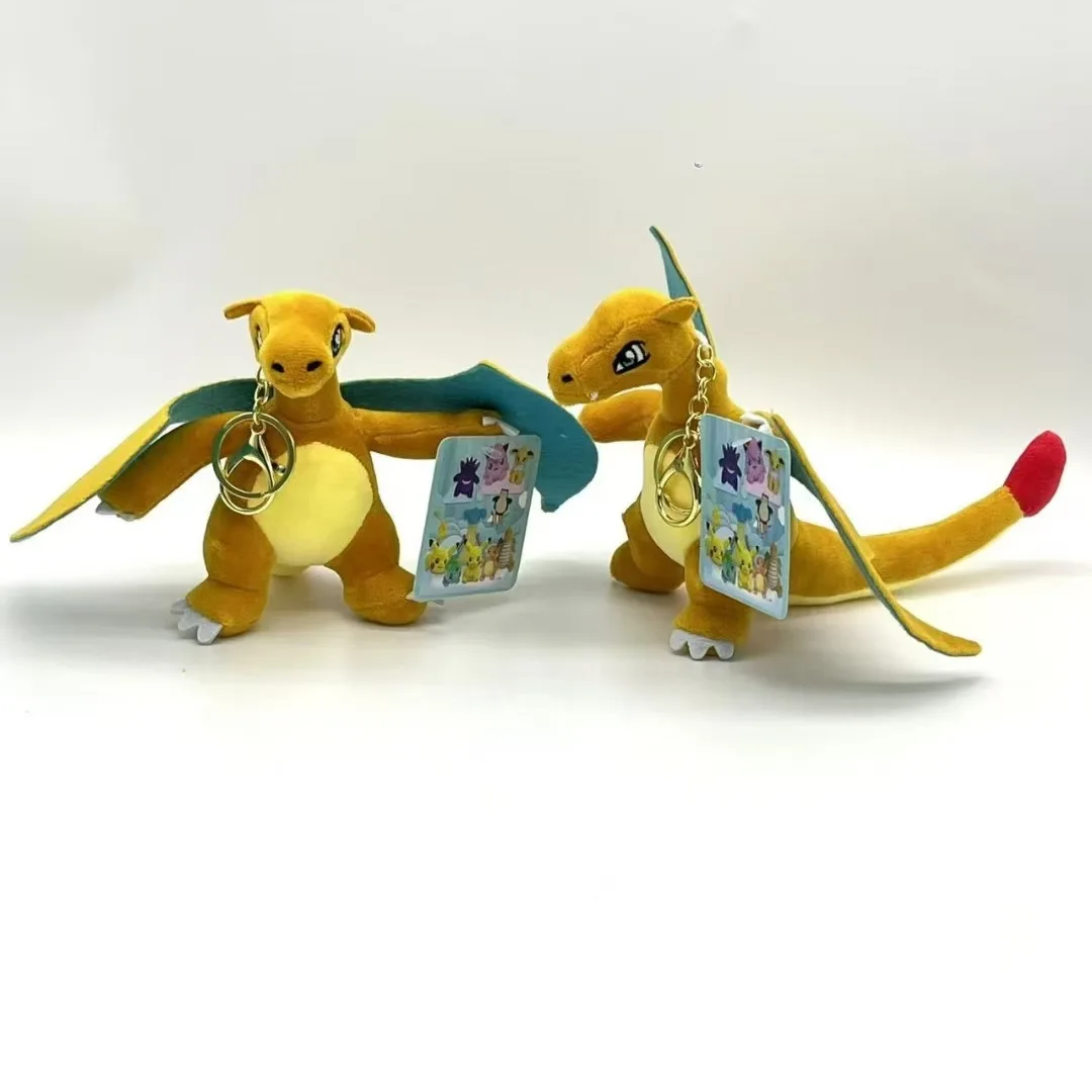 

Pokemon Charizard 15 см плюшевая игрушка с подвеской-брелком для ключей, подвесная сумка для подарка детям