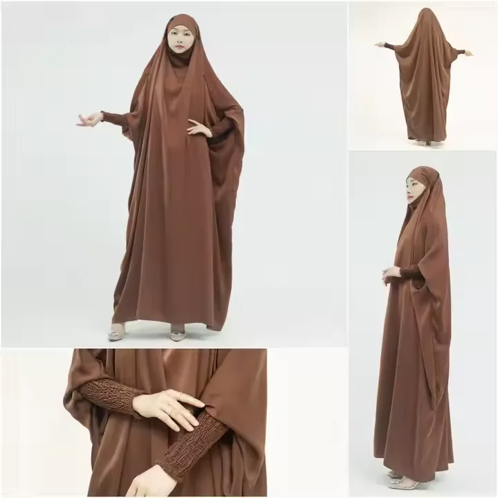

Eid Djellaba Hooded Muslim Women Hijab Dress Prayer Garment Robe Abaya Long Khimar Ramadan Gown Abayas Islam Clothes Jalabiya
