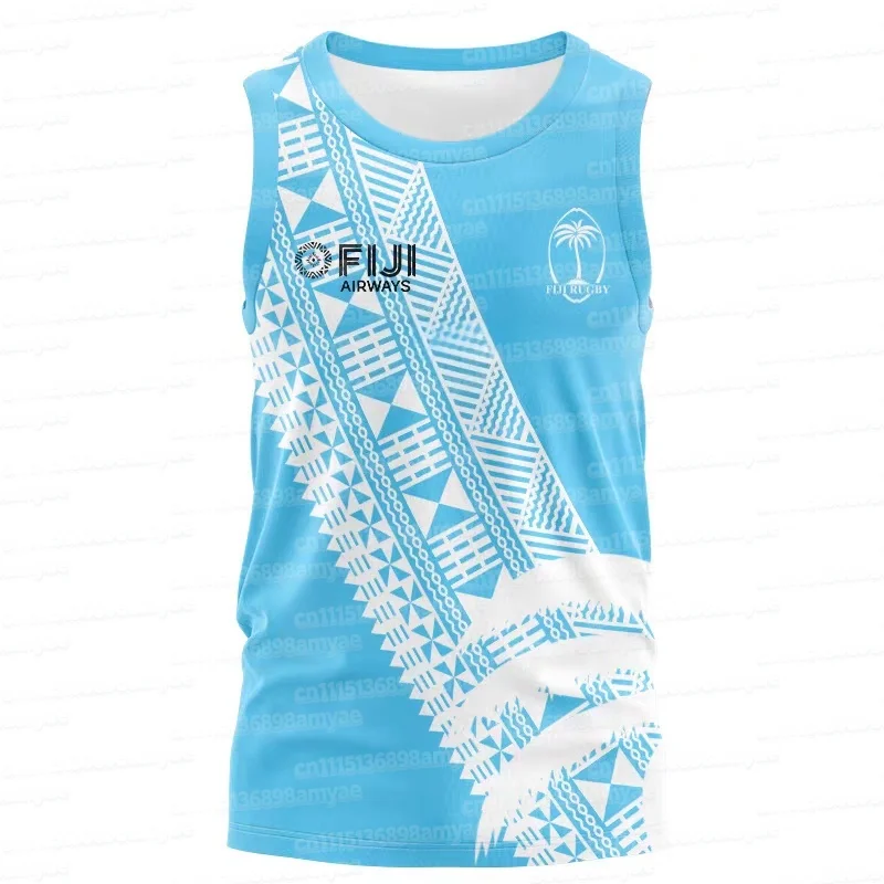 2026 Fiji Rugby Ärmelloses Trainings-Tanktop Sommer Neues Tanktop Atmungsaktives Schnelltrocknendes Sweatshirt Tanktop Familien-Match – Detail 5