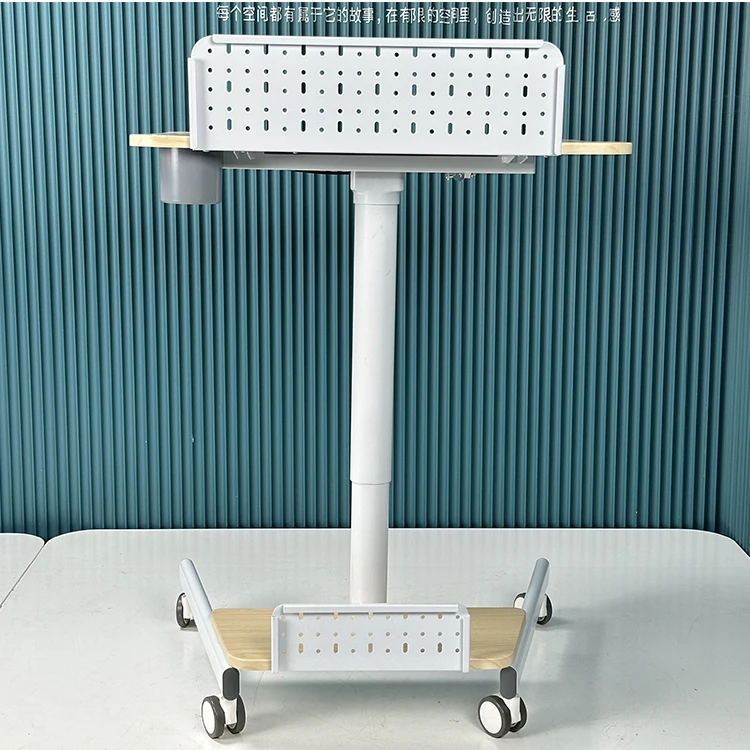 مكتب رفع زنبركي هوائي متنقل قابل للإزالة وسرير سطح المكتب وغرفة المعيشة ورف الجلوس ومكتب مدرسي قابل للتعديل مع عجلات