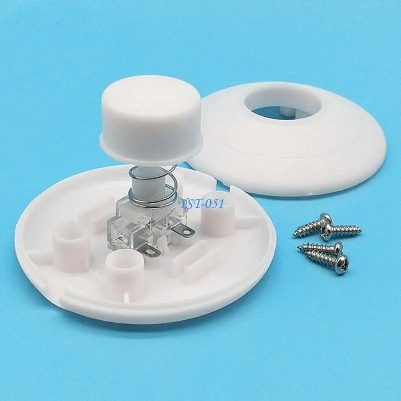 E15A 6Pcs Step on Button Control Floor Footswitch Round Reset Button Pedal Switches Foot Pedal Push Switches Easy to Use