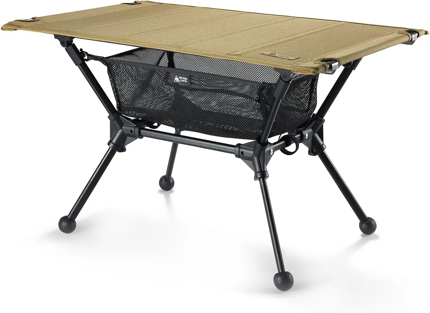 

Lightweight Portable Camping Table with Mesh Storage Net, Adjustable Height, 66lbs Capacity, Ideal for Camping, Hiking, Beach