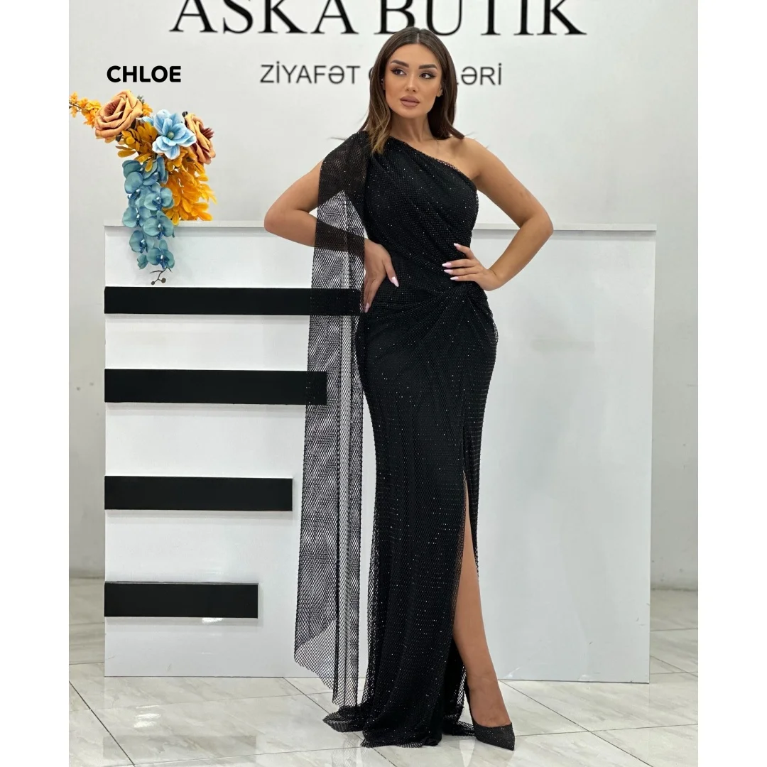 

One Shoulder Dress Wedding Line A Prom Dresses 2025 Luxury Ball Dress Custom Made Shawl Elegant Evening Dresses for Woman Luxury