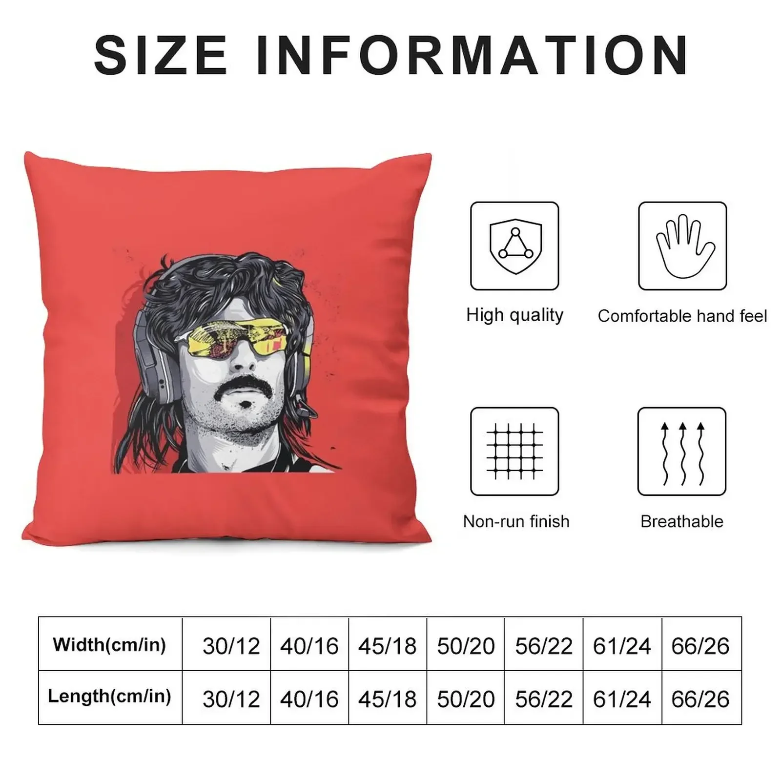 Dr disrespect Portrait Throw Pillow Luxury Sofa Cushions Pillowcases Bed Cushions christmas decorations 2025 pillow