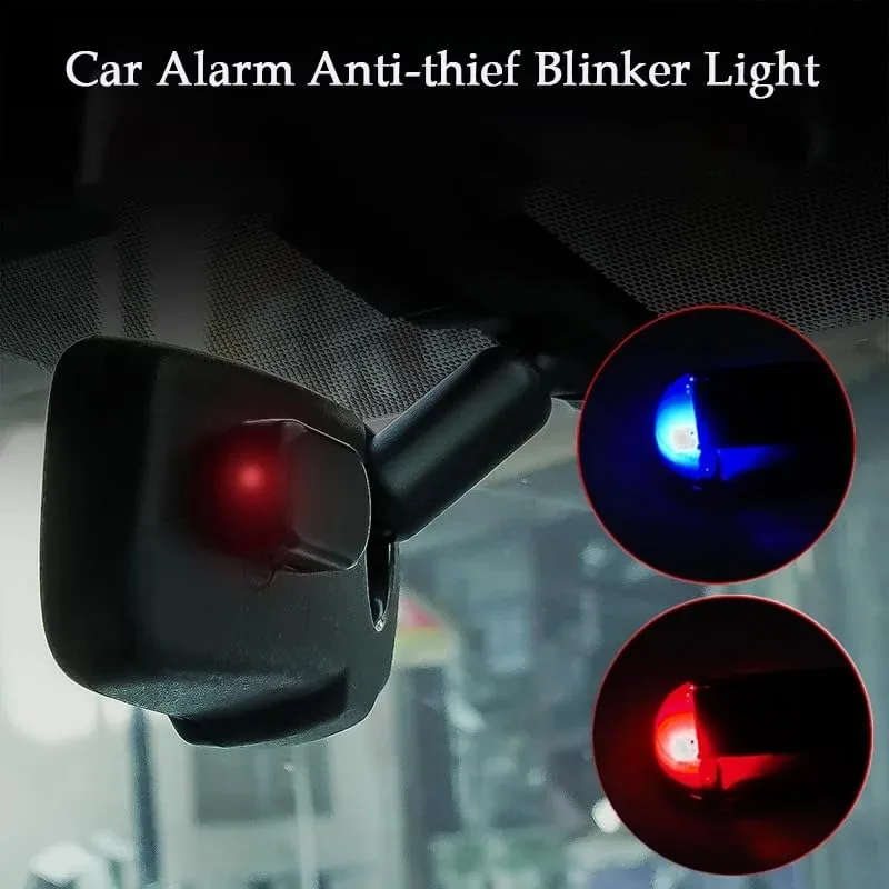 

Car Fake Security Light Universal Warning LED Light New for 1pcs Alarm Lamp Anti-Theft Caution Strobe Signal Light Solar Powered