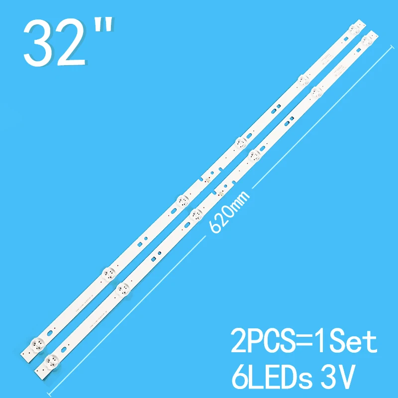 6Leds 3V Voor 32 "Tv 32k32a 32k31a Le32a 31H 326M Le32u3000 L32M6-ES Kktv K32c 2ce5100 32ce1516h2 32d2060ga Le32b 3000W Le32b 310P