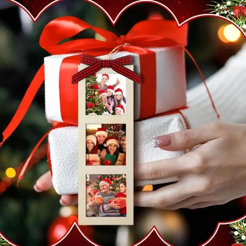6Pcs Christmas Tree Photo Frames Set Smooth Finish Photo Strips For Family Friend Personalizing Anniversary Gift A2BB