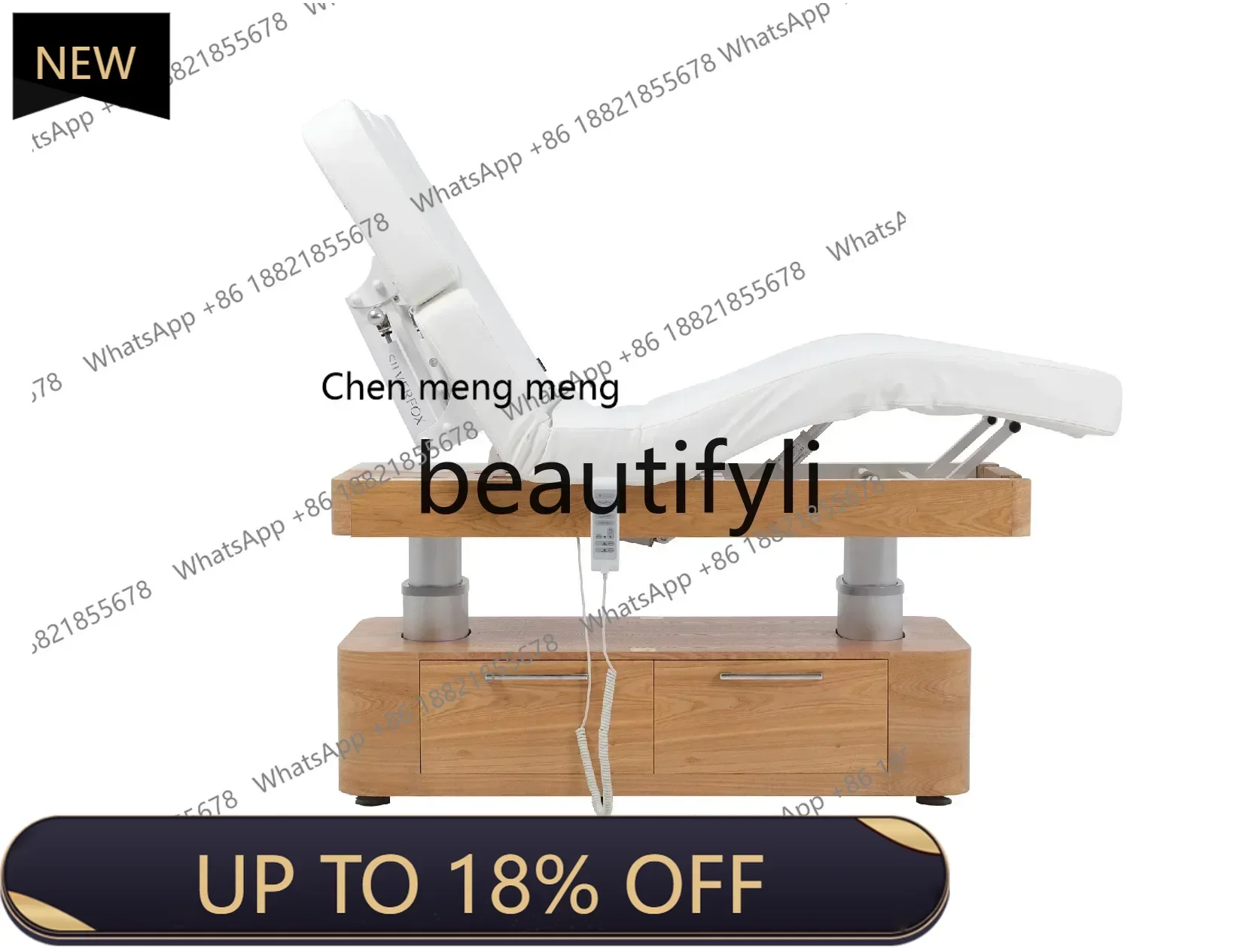 

Z189 Y Tuina beauty bed adjustable armrest with locker Thai massage eyelash treatment bed