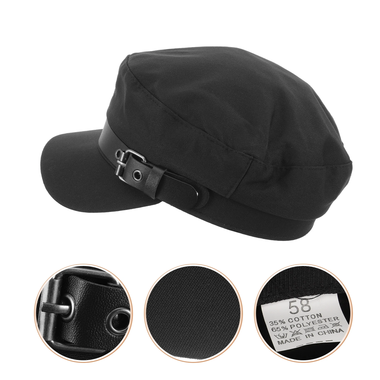 

Women Beret Hats Girls Cotton Buckle Adjustable Size Comfortable Occasions Work All match Hat