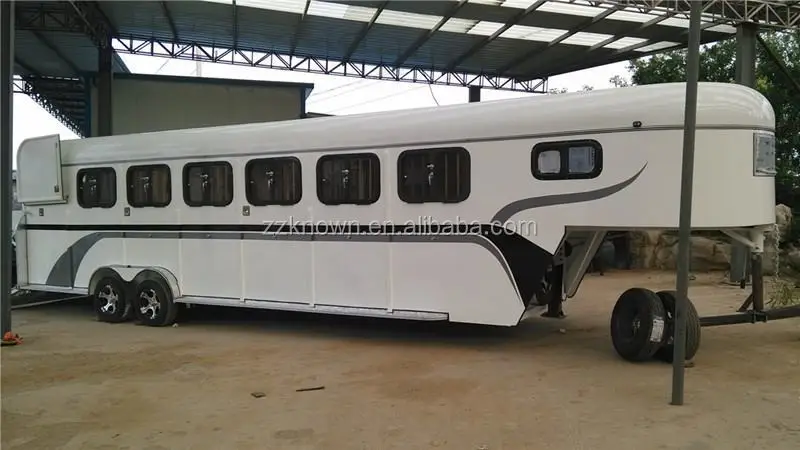 Gooseneck Horse Load Trailer with living Quarters Fiberglass Horse Float Trailers for Sale