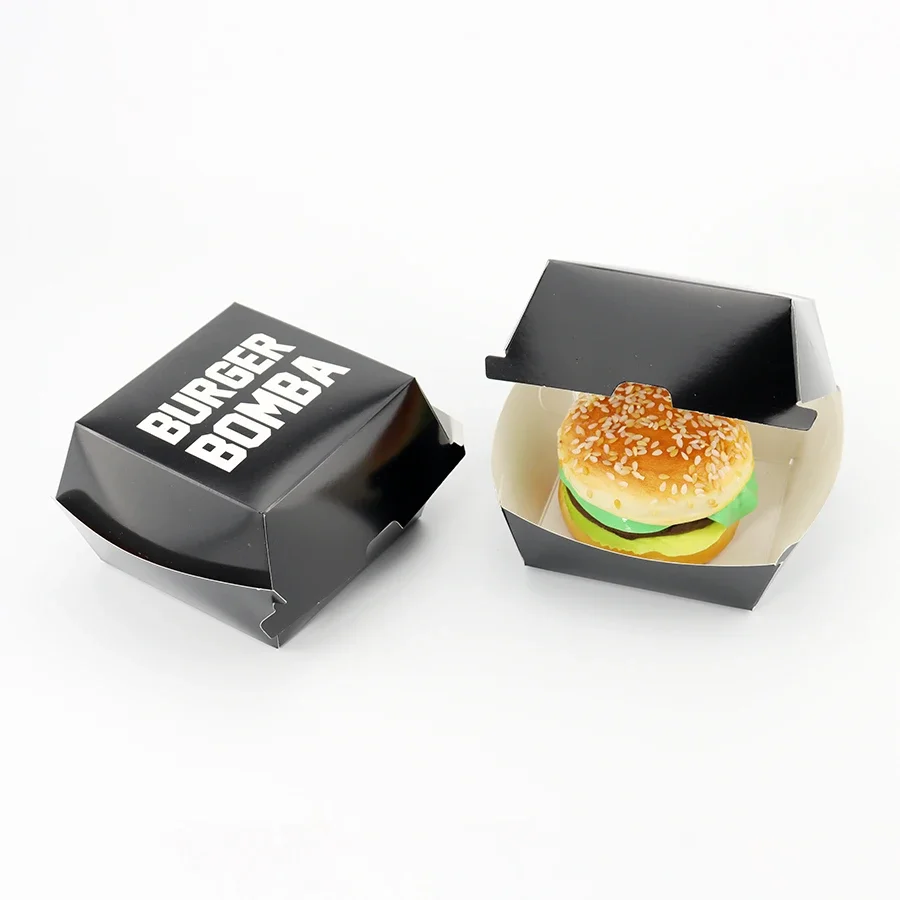 Custom Printed Burger Boxes Waterproof And Oil-Proof Corrugated Burger Boxes Personalized