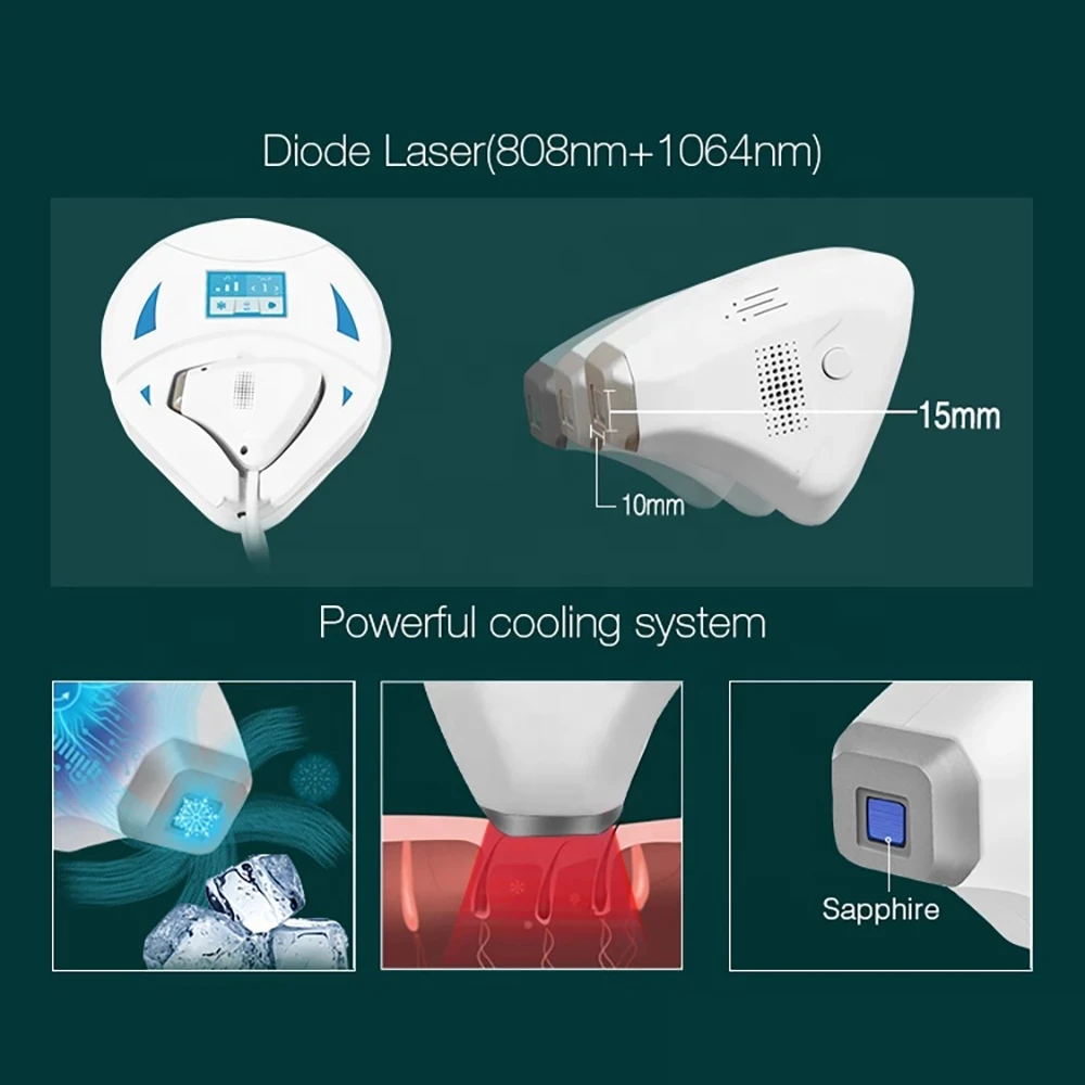 2024 Permanent Hair Removal 808nm Diode Epilator Laser 2023 Home Use Equipment Depilatory Laser 2 Millions Shots Epilator