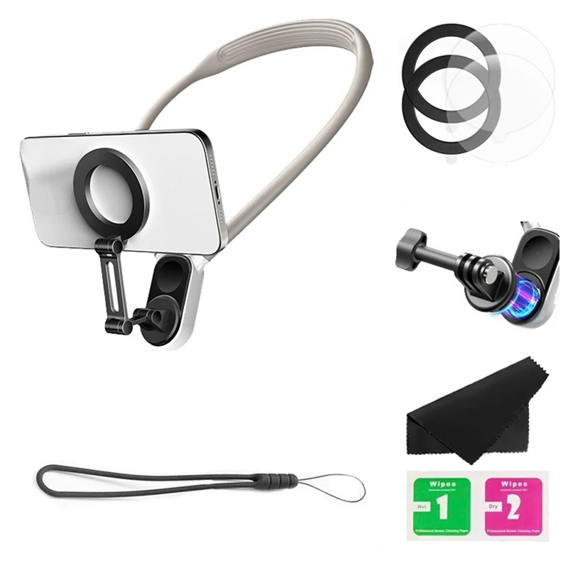 

Магнитный держатель на шею CEA, кронштейн для ожерелья для Samsung/Iphone DJI/Gopro/Insta360 ACE Pro, аксессуар для смартфона