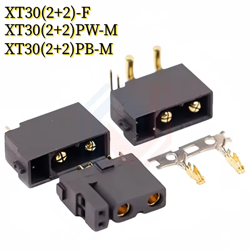 XT30(2+2) XT30PB/PW(2+2) Male Female Gold Plated Plug with Signal Pin for RC Drone Aircraft Car Boat with Signal Pin Connector