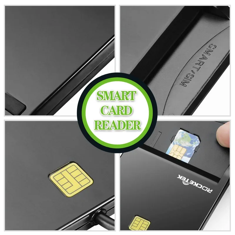 Lecteur de cartes bancaires IC/ID EMV, haute USB, Smart Card, pour Windows 7 8 10 Linux OS USB-CCID ISO 7816