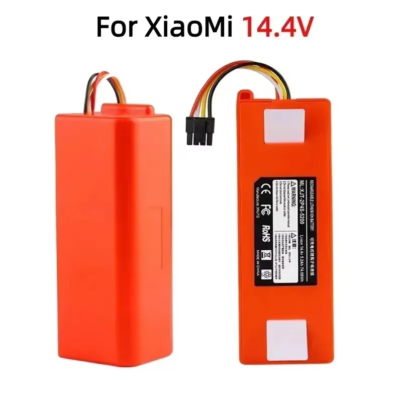 Vacuum Cleaner Battery Replacement for Xiaomi Roborock S50 S51 S55 T60 E352-00 S502-00 C10 E20 E35 14.4V 5.2AH SC Batteries