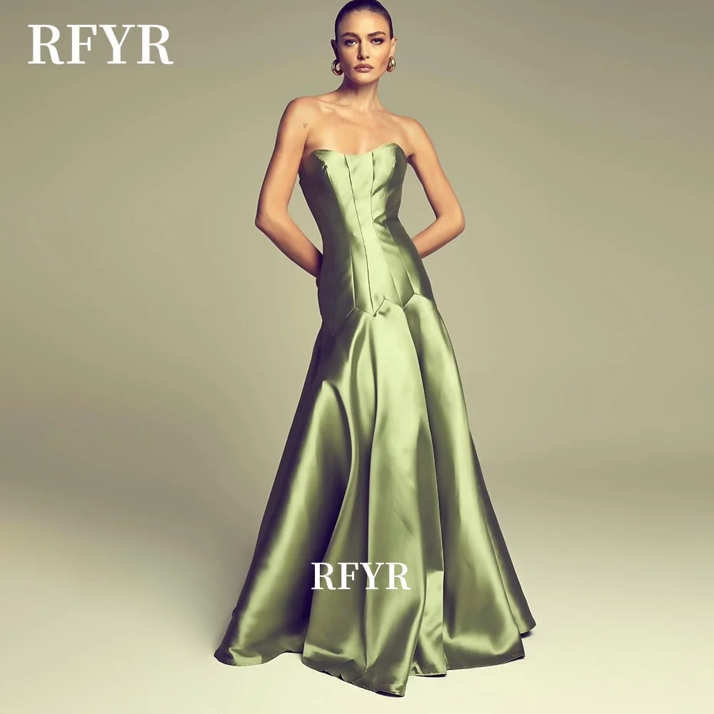 RFYR Aラインイブニングドレス、3Dフラワー付きパーティードレス、フィッシュボーン入りプリンセスドレス、女性用、公式行事に適しています、カスタマイズ可能