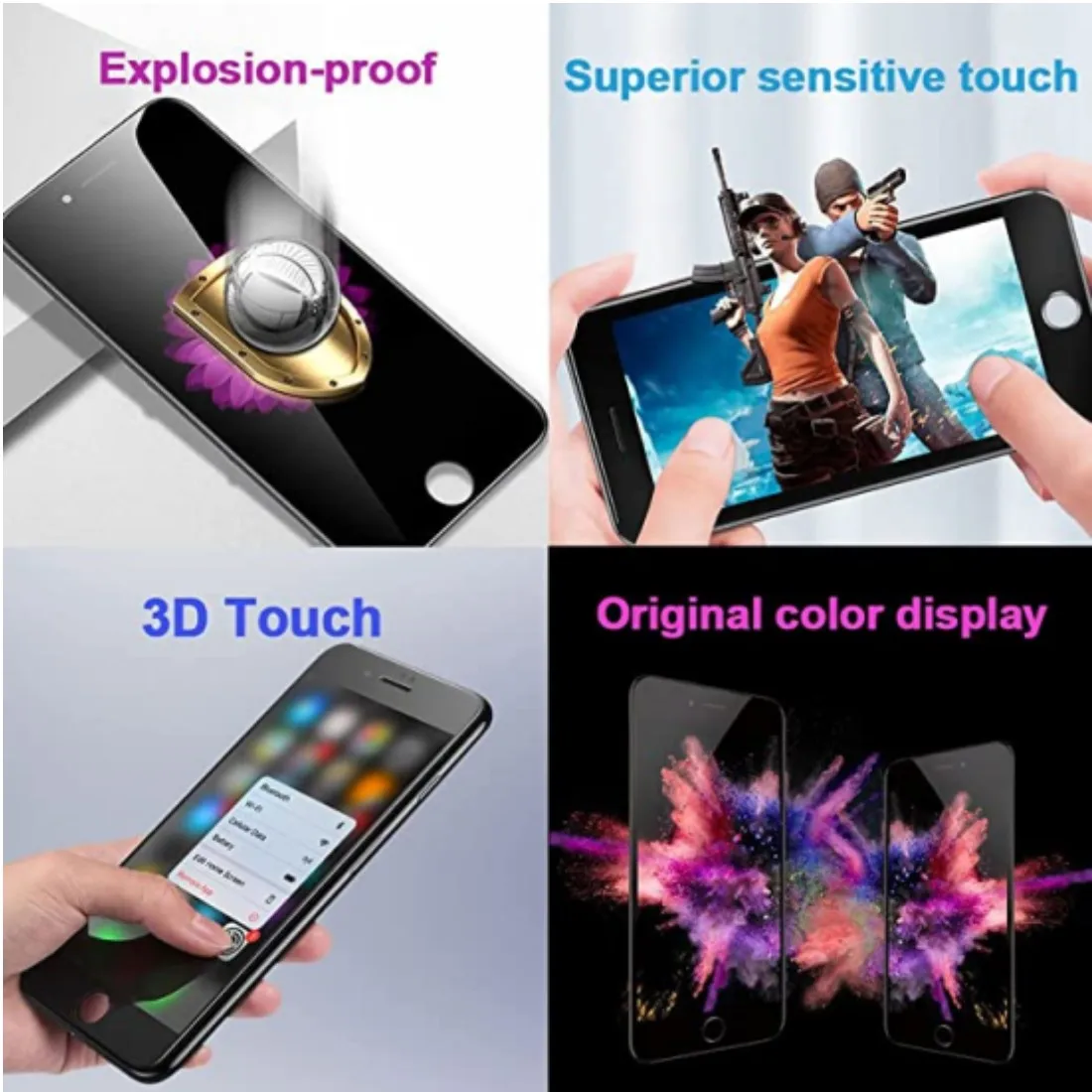 Bloc écran tactile LCD 3D de remplacement, AAA +++, pour iPhone 6, 7, 8 Plus, avec cadeau