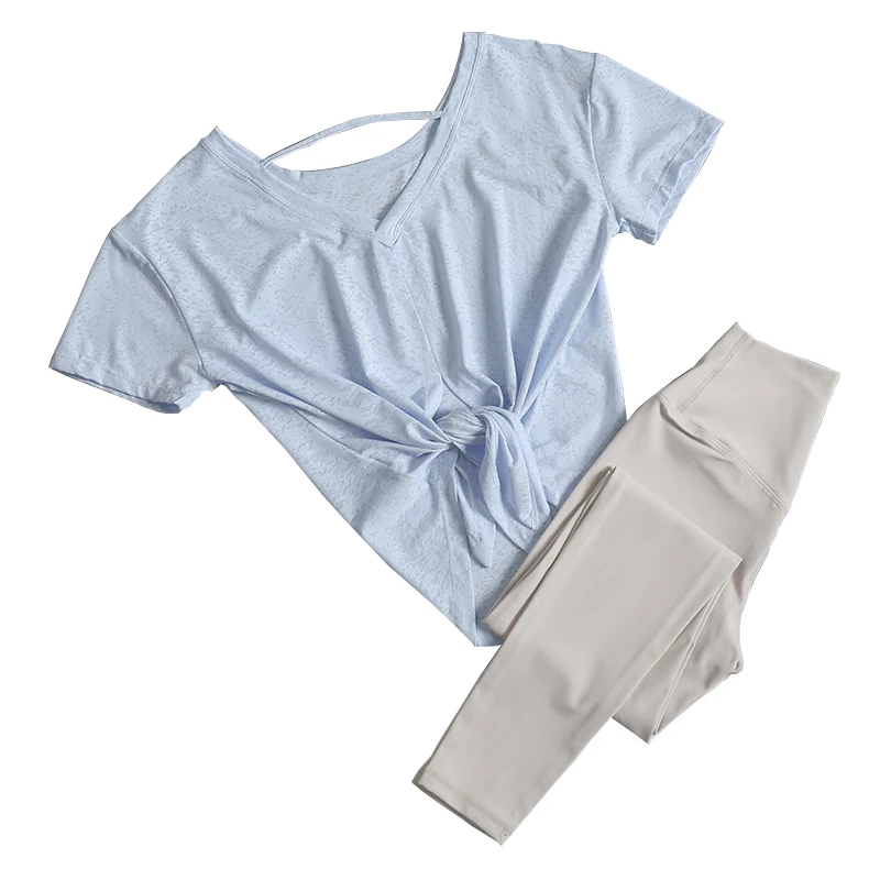 Terno esportivo para mulheres high-end novo estilo primavera e verão ginásio manhã jogging moda profissional secagem rápida yoga terno