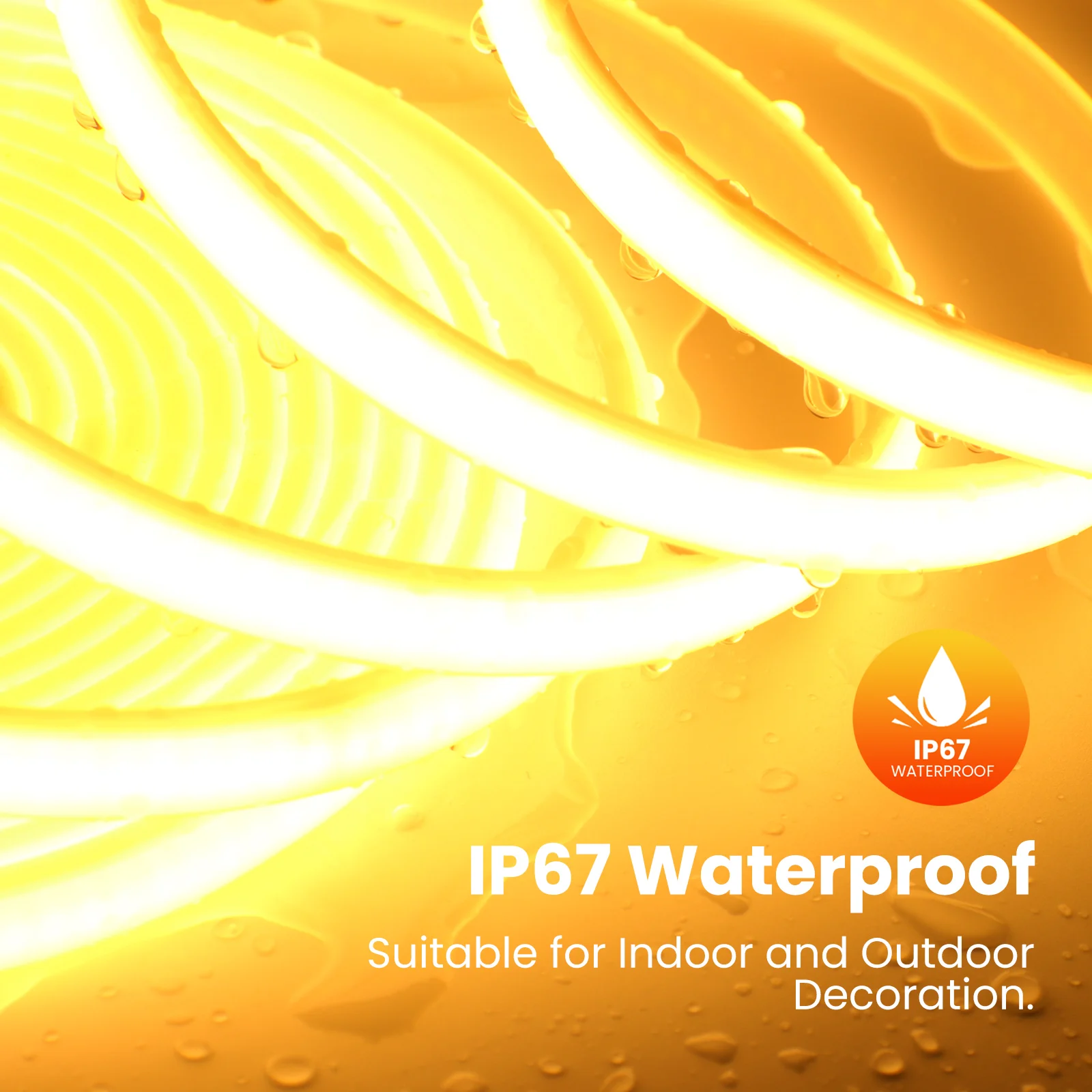 COB LED قطاع 12 فولت 24 فولت مقاوم للماء 320 المصابيح/م 0.5 متر 5 متر 10 متر 15 متر 20 متر طبيعي دافئ أبيض شريط لاصق مرن إضاءة داخلية وخارجية #4