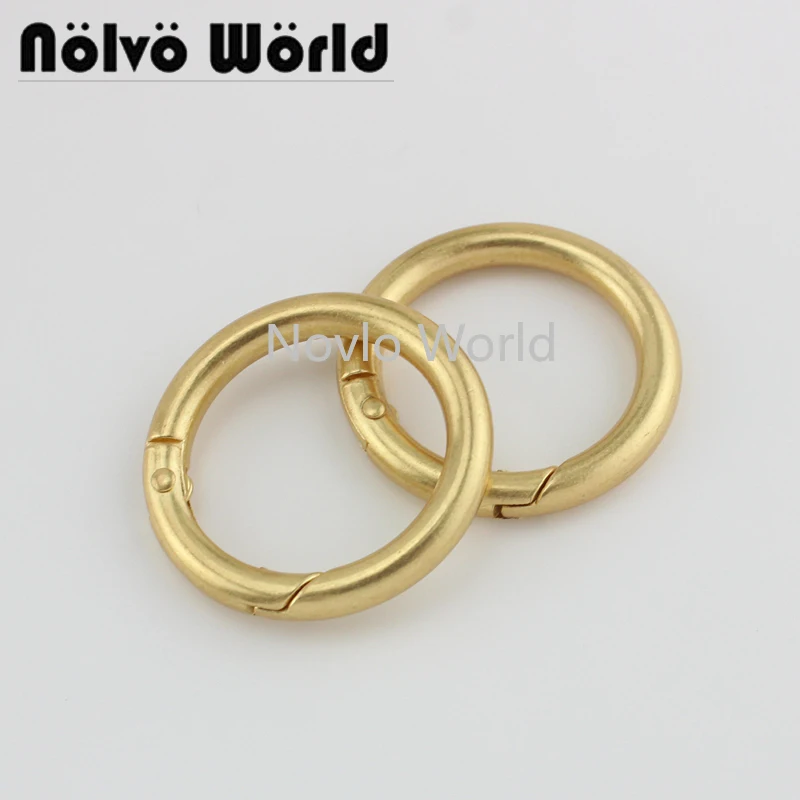 

20-100pcs 6 SIZE 13-16-19-26-31-38mm Satin Gold color metal opened circle rings accessories for purses