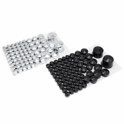1 Set For Harley Road Glide FLT Road King FLH 2007-2013 Motorcycle Bolt Toppers Cover Black/Silver Chrome Cap With 5 Screw
