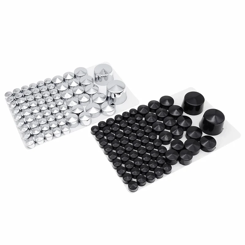 1 Set For Harley Road Glide FLT Road King FLH 2007-2013 Motorcycle Bolt Toppers Cover Black/Silver Chrome Cap With 5 Screw