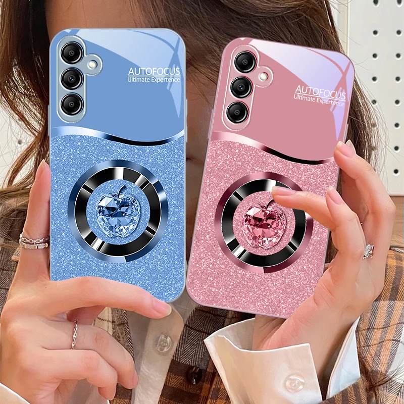 

Crystal Purple Apple For Samsung A73 72 71 A70 56 55 54 A53 52 51 A50 42 A35 A34 33 32 31 26 25 24 23 22 30 glass phone case