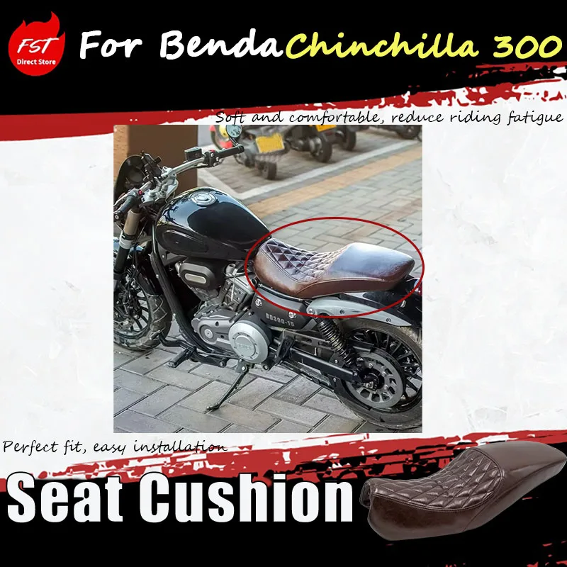 For Benda Chinchilla 300, customize the accessories with a double seat cushion that is widened and installed without any damage.