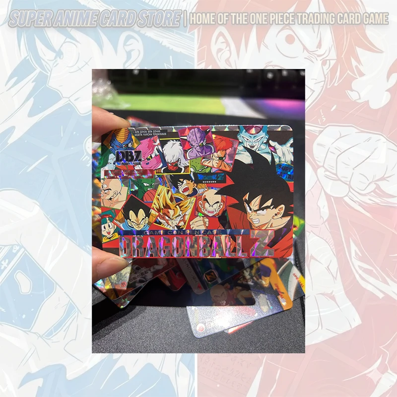 Anime Dragon Ball Diy Homemade Plaid Flash Cards Son Goku Bulma Chichi Android 18 Frieza Trunks Broli card set Collectible Card