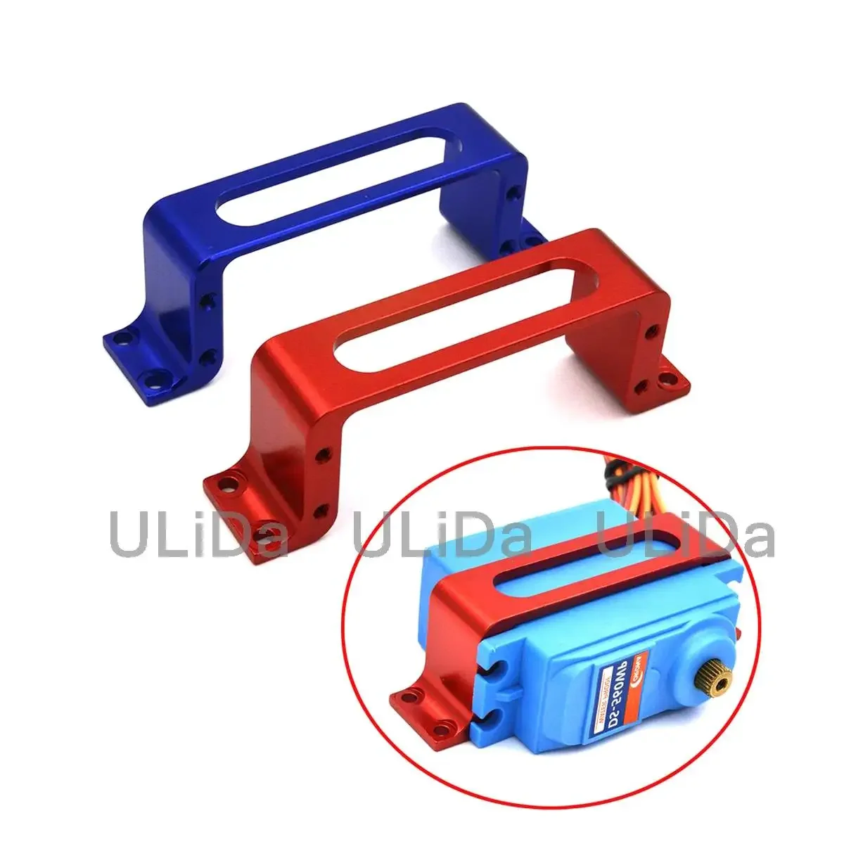 Soporte de montaje Servo medio estándar de aleación de aluminio CNC, marco fijo, ala fija, UAV