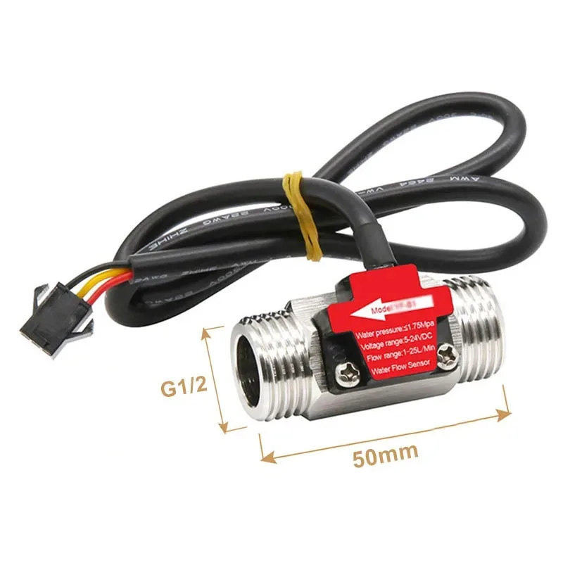Imagem -05 - Sensor de Fluxo de Água Medição de Temperatura Fluxo Aceleração g1 g1 2