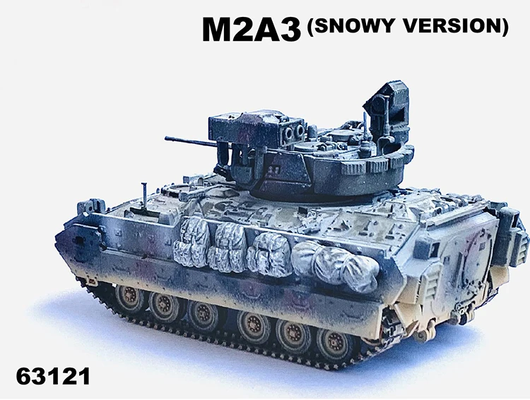 1/72 American M2A3 infantry armored vehicle model snow coating version 63121  Finished product collection model