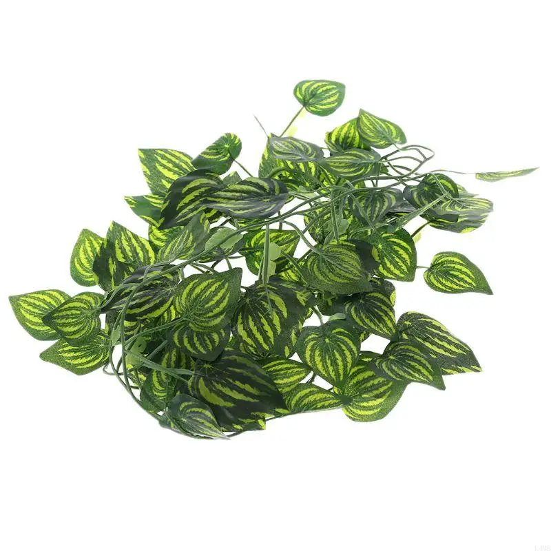 L4MB Vines Jungle Cây nho Terrarium Lá thực vật Thuốc bò sát