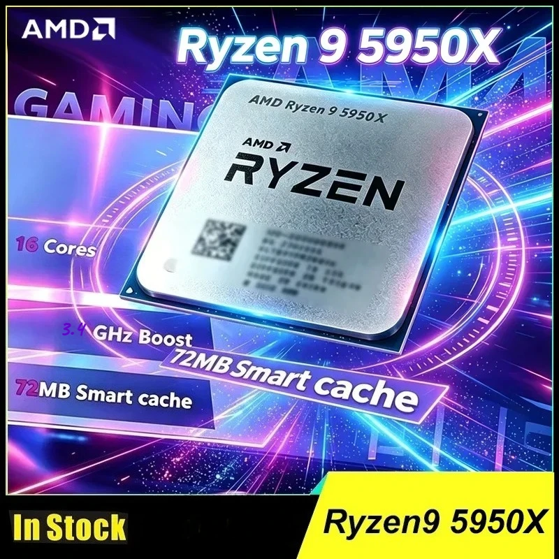 2026 AMD R9 5950X Ryzen 9 5950X 16 núcleos 3.4 GHz Socket AM4 105W Socket AM4 pero sin enfriador