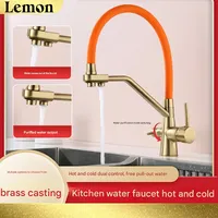 Filtered Kitchen Sink Faucets Purification Tap 360 Rotate Water Filter Tap For Kitchen 3 in 1 Purifier Vessel Sink Mixer