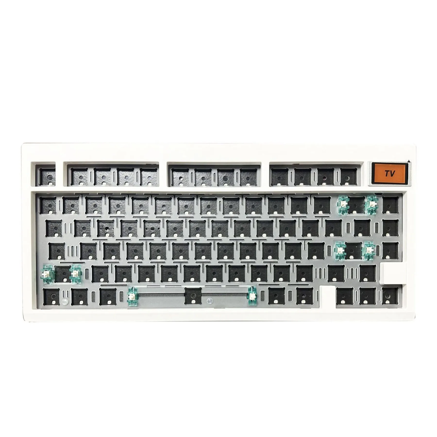 Imagem -02 - Triple-mode Junta Estrutura Teclado Mecânico Kit Faça Você Mesmo com Tela 65 Layout de Layout 66 Teclas Hot Swappablergb Zuoya-gmk81