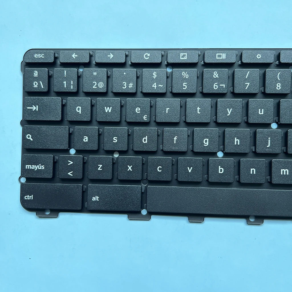 Teclado espanhol para Lenovo Chromebook, N24, 2ª geração, 81MA, 82CD, 81QB, 82Q3, 300E, 500e, N3350, SN21D10343, LCM16K6, N24