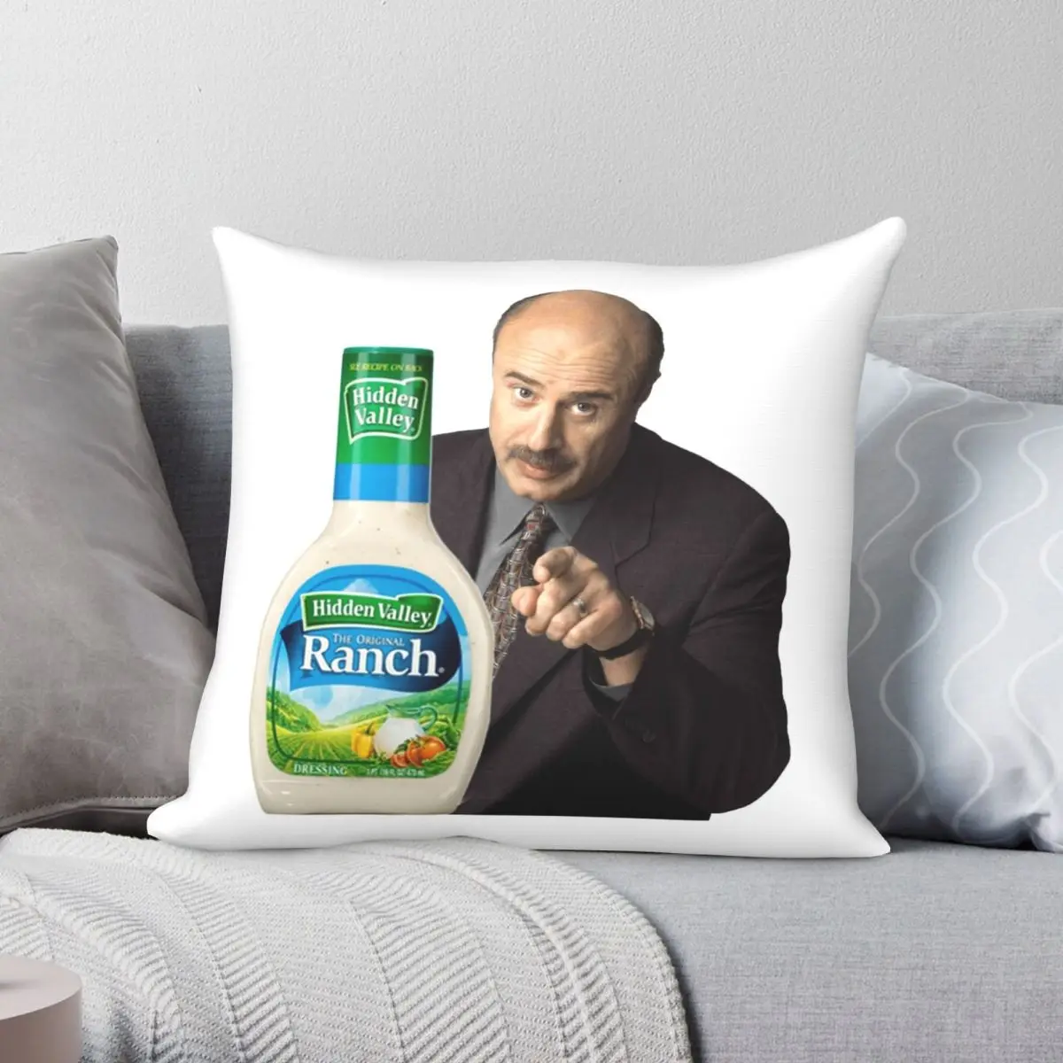 Dr Phil You're Going To The Ranch Pillowcase Polyester Linen Velvet Creative Zip Decor Pillow Case Bed Cushion Cover