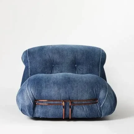 Sofa retro light luxury casual lazy lamb wool simple single chair