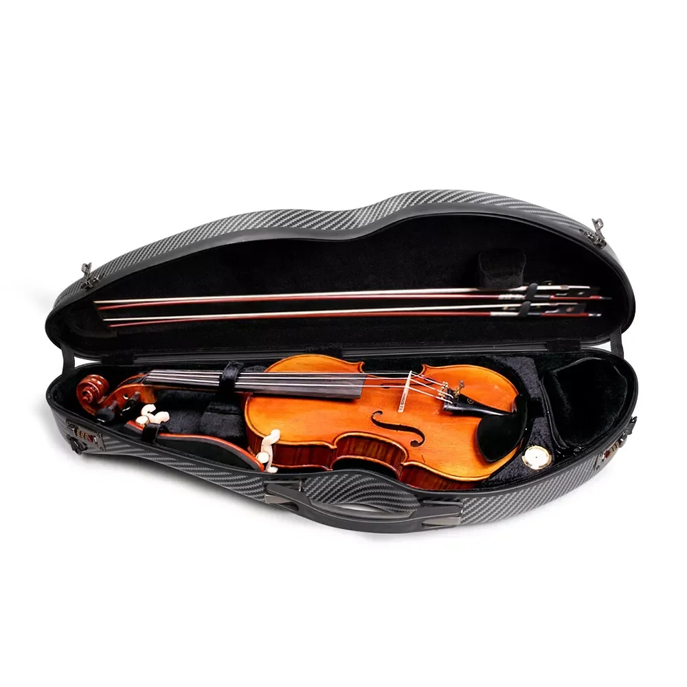 

New full size carbon fiber composite material violin case 4/4 White color