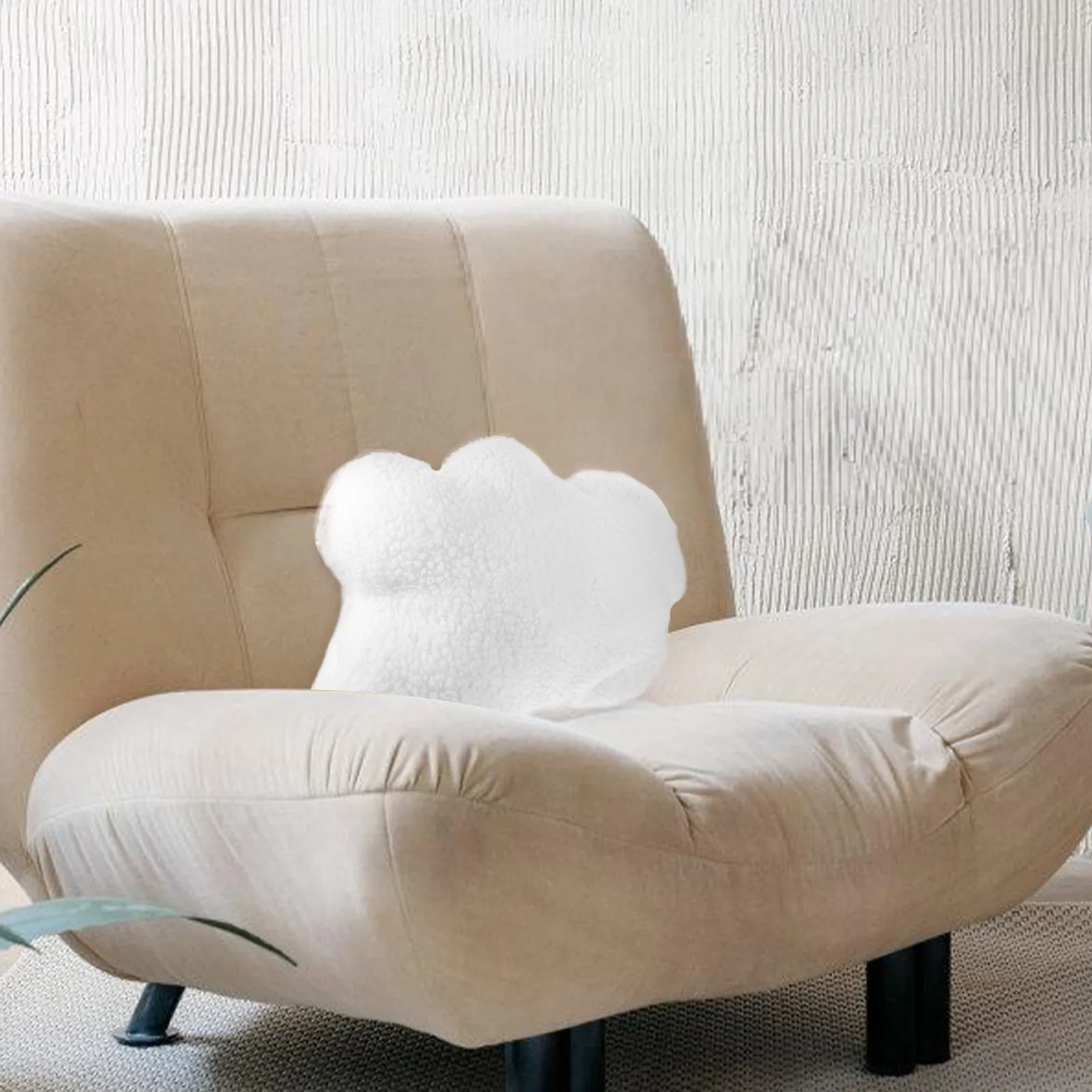 

Cloud Shaped Pillow 1 Piece Soft Decorative Throw Pillow for Living Room Bedroom Chair Backrest Support Cozy Sleep Companion