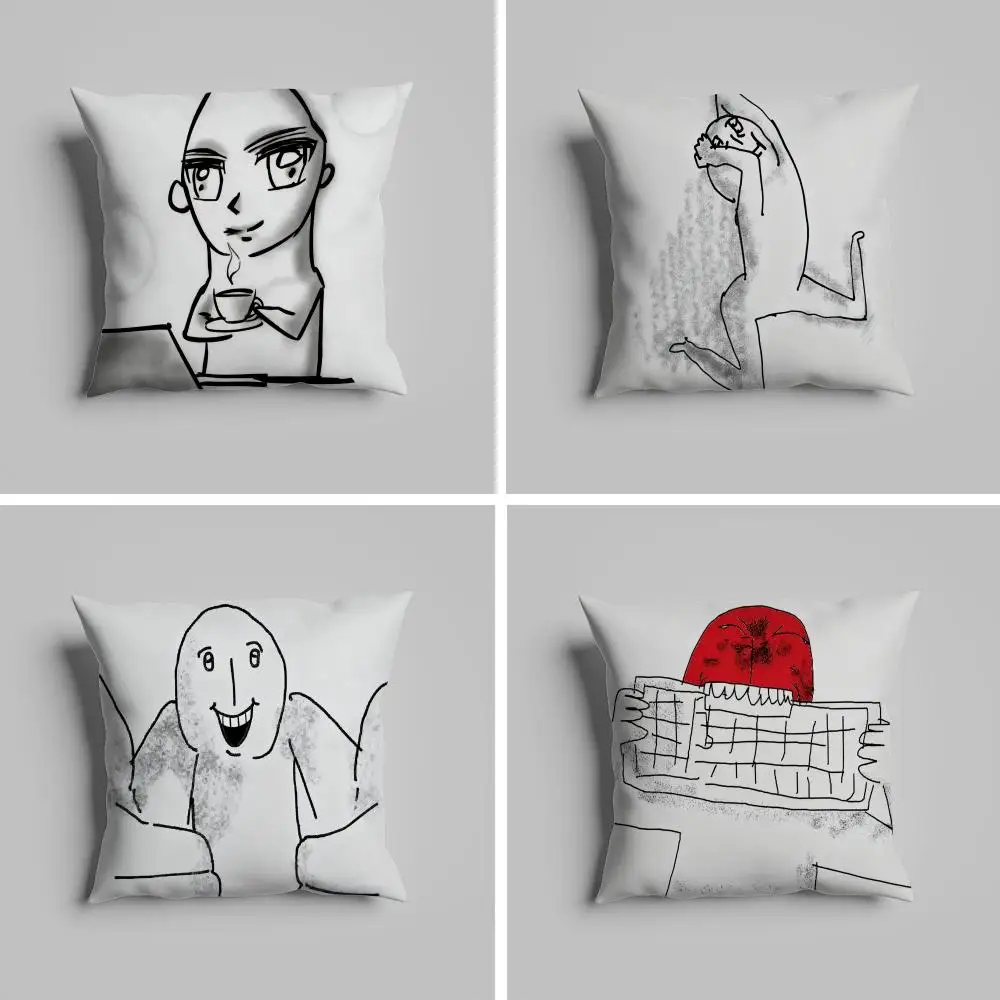 

Pillow Case luxurious home office, sofa decorative Multi sized car seat cushions, pillowcases Office Worker Meme Meltdown