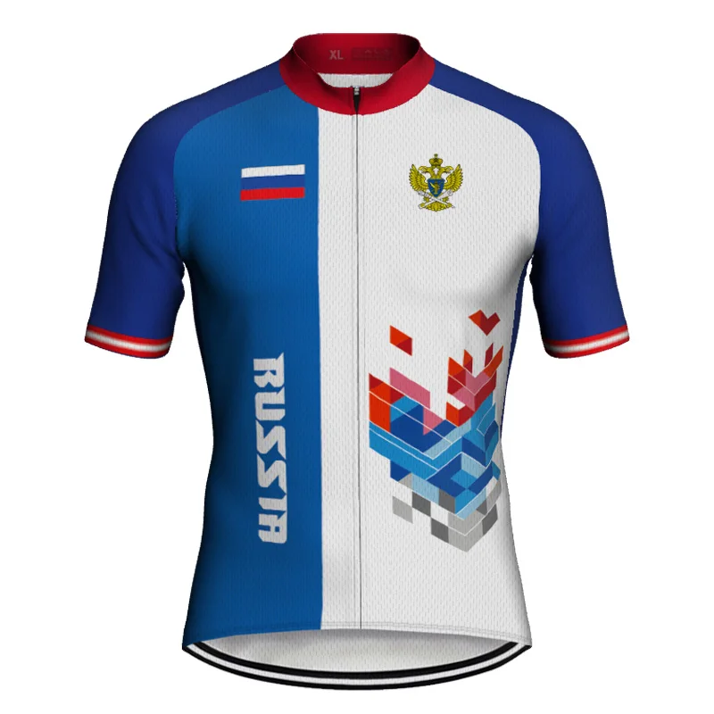 Russia Pro Cycling Wear, Short Sleeve Sweater, Road Bike Clothes, Downhill Top, Cycling Jersey, Bicycle Jersey, Cooling Jacket