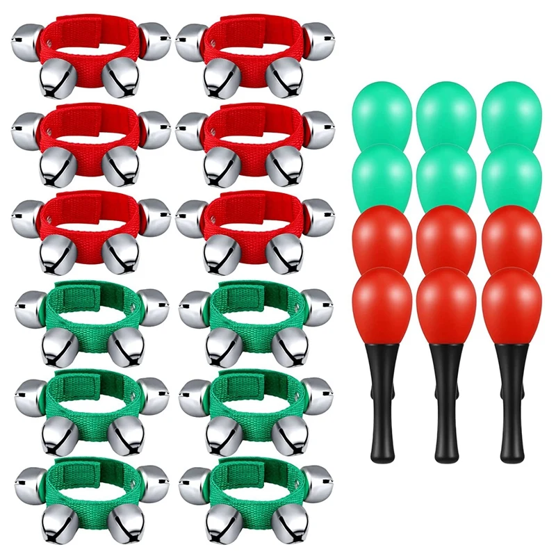 

1 Set Wrist Hand Bells Adjustable Wrist Hand Band Bells For Kids,Christmas Parties, Favors