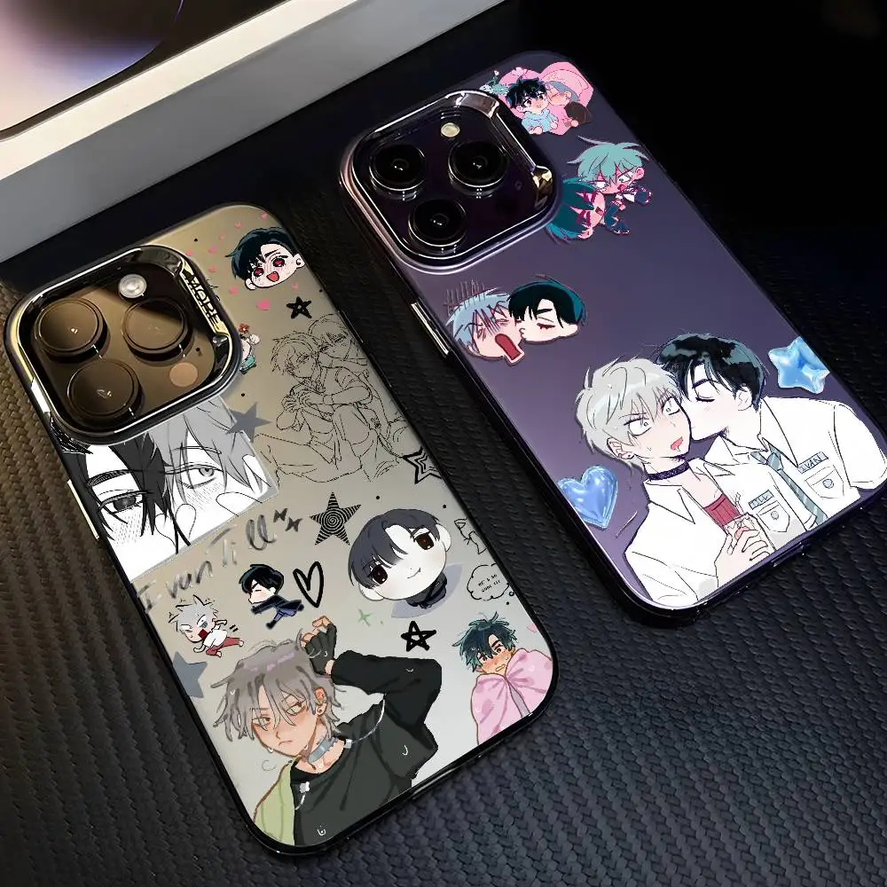 

A-Alien Stage Anime Fashion Phone Case For IPhone 17 16 15 14 13 12 11 Plus Pro Max Multicolor Aurora Laser Shockproof Funda