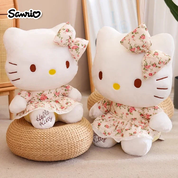 

Sanrio Hello Kitty Cartoon Stuffed Toys Kuromi Soft Cute Plush Toys Pillow Children Kawaii Christmas Birthday Gift Plush Dolls