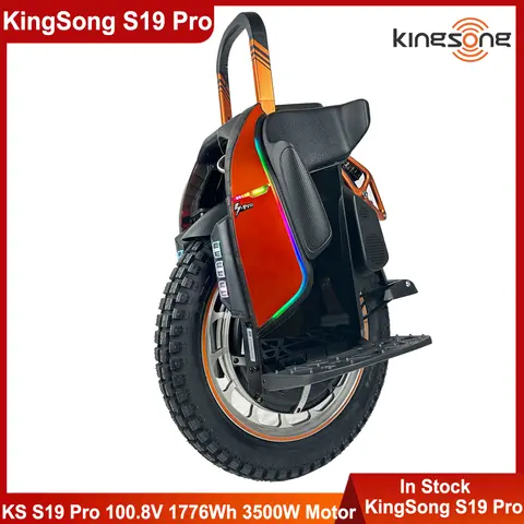 KingSong S19 Pro 100.8V 1776Wh 3500W Motor Samsung 50S 100km/h Air Suspension 18*3.0Inch Tire KingSong S19 Pro Electric Unicycle